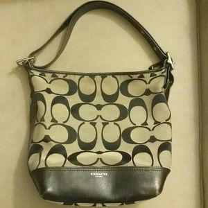 Coach signature hobo black